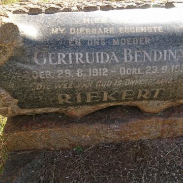 RIEKERT Gertruida Bendina 1912-1953
