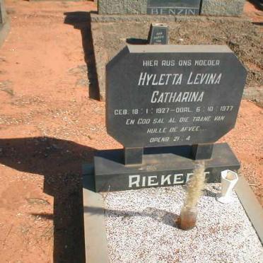 RIEKERT Hyletta Levina Catharina 1927-1977