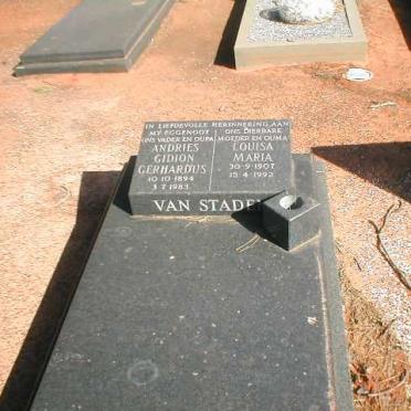 STADEN Andries Gidion Gerhardus, van 1894-1983 &amp; Louisa Maria 1907-1962