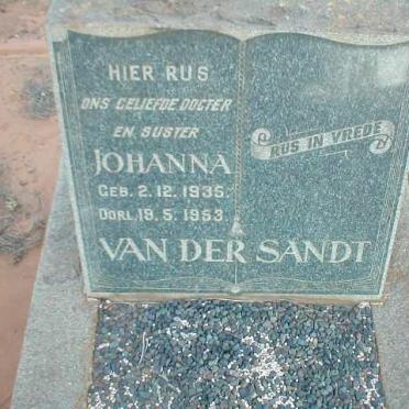 SANDT Johanna, van der 1935-1953