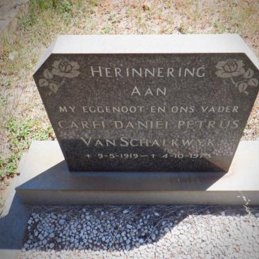 SCHALKWYK Carel Daniël Petrus, van 1919-1973
