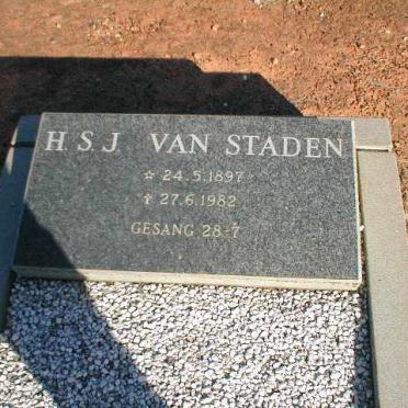 STADEN H.S.J., van 1897-1982