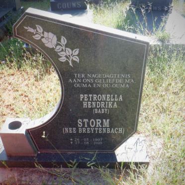 STORM Petronella Hendrika nee BREYTENBACH 1907-2010