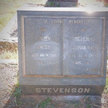 STEVENSON John Smith -1952 &amp; Helena Johanna -1945