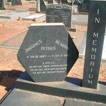 SNYMAN Johannes Hendrik Petrus 1887-1969