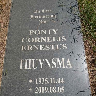 THUYNSMA Ponty Cornelis Ernestus 1935-2009