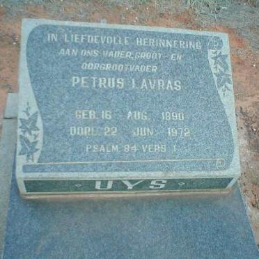 UYS Petrus Lavras 1890-1972