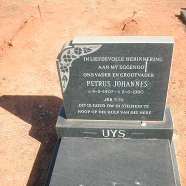UYS Petrus Johannes 1907-1980