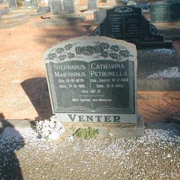 VENTER Stephanus Marthinus 1879-1961 &amp; Catharina Petronella JOOSTE 1883-1963