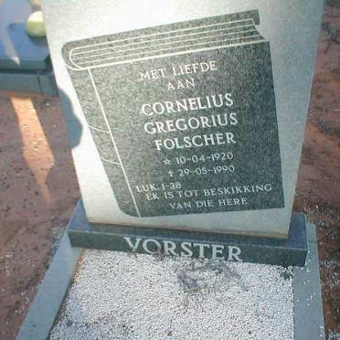 VORSTER Cornelius Gregorius Folscher 1920-1990