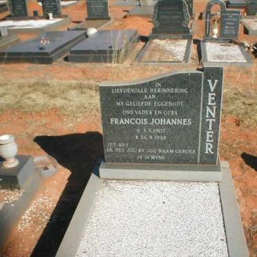VENTER Francois Johannes 1907-1988