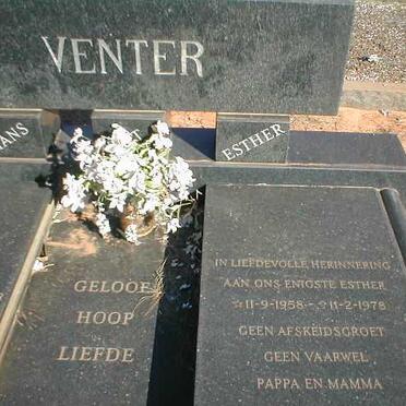 VENTER Esther 1958-1978