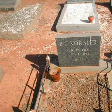 VORSTER P.J. 1903-1955