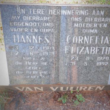 VUUREN Hannes, van 1909-1979 &amp; Cornelia Elizabeth 1920-1992