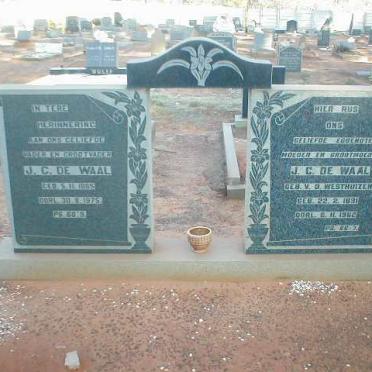 WAAL J.C., de 1885-1975 &amp; J.C. V.D. WESTHUIZEN 1891-1962