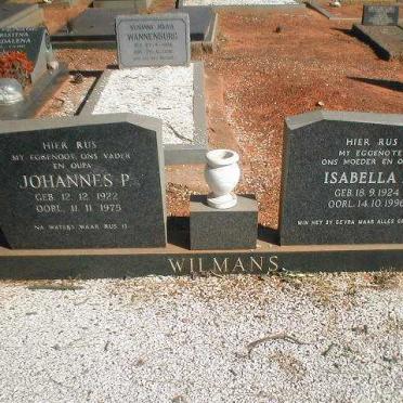 WILMANS Johannes P. 1922-1975 &amp; Isabella M. 1924-1996