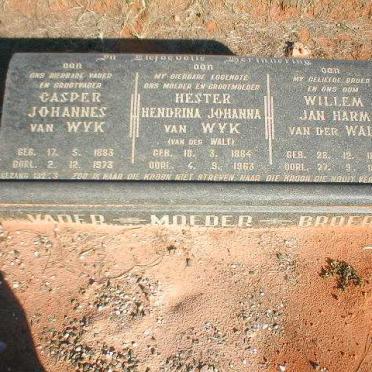 WYK Casper Johannes 1883-1973 &amp; Hendrina Johanna VAN DER WALT 1884-1963 :: VAN DER WALT Willem Jan Harm 1875-1967