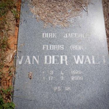 WALT Dirk Jacobus Floris, van der 1929-2009