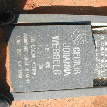 WESSELS Cecilia Johanna 1912-1981 :: WESSELS Mildred Norma Elizabeth 1932-1997 