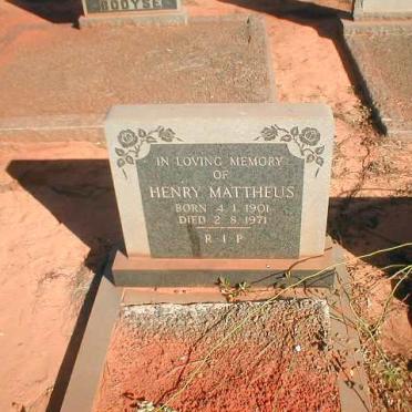 ? Henry Mattheus 1901-1971