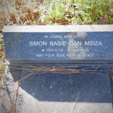 MSIZA Simon Basie Dan  1920-1966