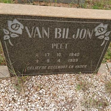 BILJON Peet, van 1940-1989