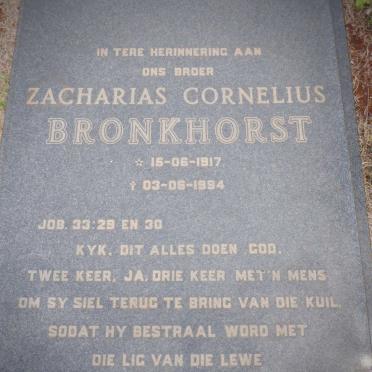 BRONKHORST Zacharias Cornelius 1917-1994