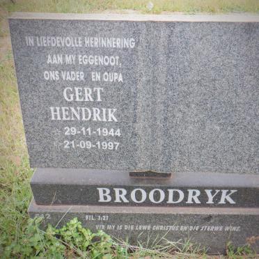 BROODRYK Gert Hendrik 1944-1997