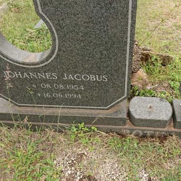 BOTHA Johannes Jacobus 1954-1994 &amp; Irene Pauline 1954-