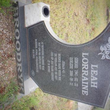 BROODRYK Leah Lorraine 1941-2006