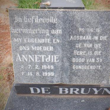 BRUYN Annetjie, de 1949-1999