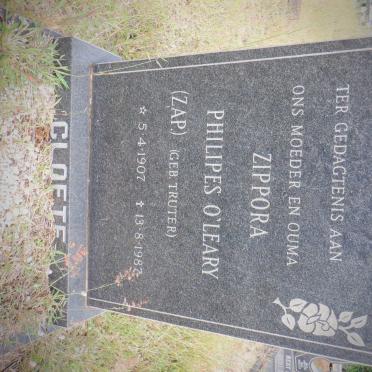 CLOETE Zippora Philipes O'Leary nee TRUTER 1907-1987