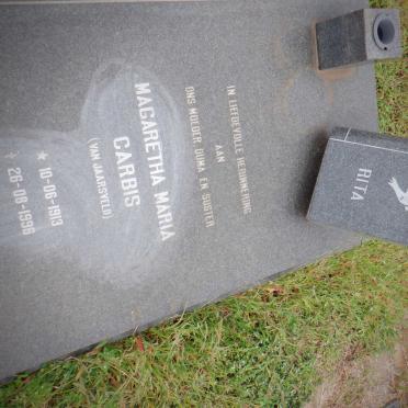 CARBIS Magaretha Maria nee VAN JAARSVELD 1913-1996