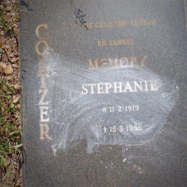 COETZER Memory Stephanie 1919-1986