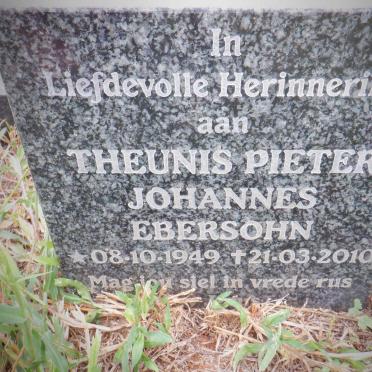 EBERSOHN Theunis Pieter Johannes 1949-2010