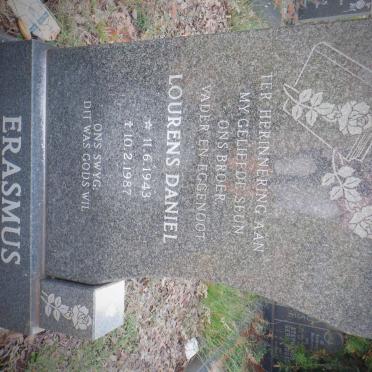 ERASMUS Lourens Daniel 1943-1987