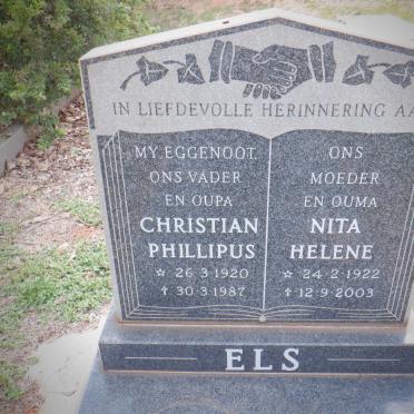 ELS Christian Phillipus 1920-1987 &amp; Nita Helene 1922-2003