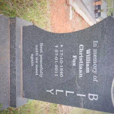 FOX William Christiaan 1940-2011