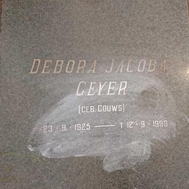 GEYER Debora Jacoba nee GOUWS 1925-1988