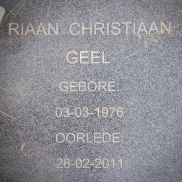 GEEL Riaan Christiaan 1976-2011