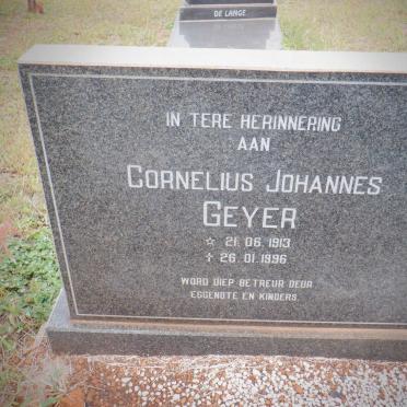GEYER Cornelius Johannes 1913-1996