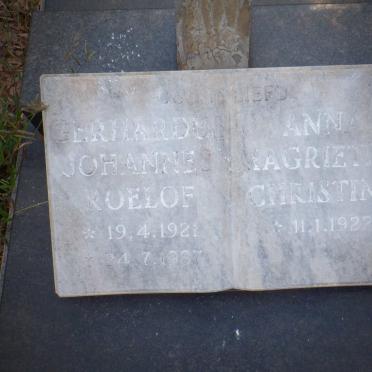 GROVE Gerhardus Johannes Roelof 1921-1987 &amp; Anna Magrieta Christina 1922-
