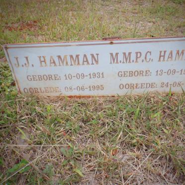 HAMMAN J.J. 1931-1995 &amp; M.M.P.C. 1940-1996