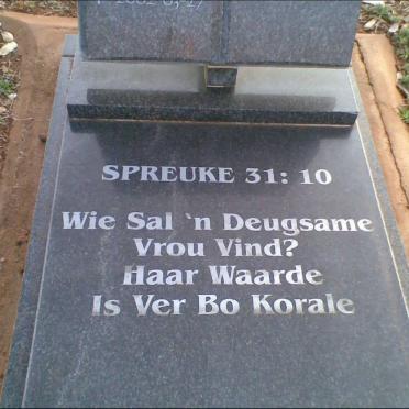 HEERDEN Maria Magrieta, van 1924-2002