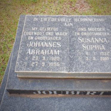 JOUBERT Johannes Abraham 1929-1995 &amp; Susanna Sophia 1932-2007