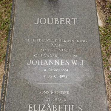 JOUBERT Johannes W.J. 1924-1992 &amp; Elizabeth S. 1935-2016