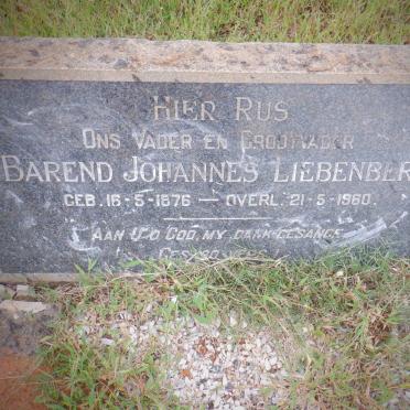 LIEBENBERG Barend Johannes 1876-1960