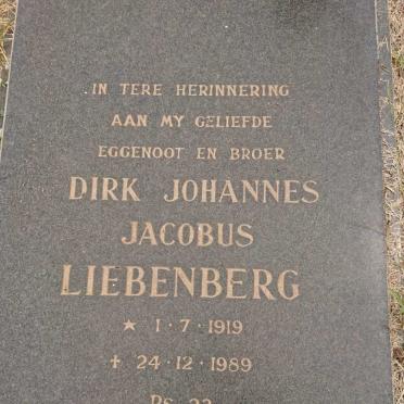 LIEBENBERG Dirk Johannes Jacobus 1919-1989