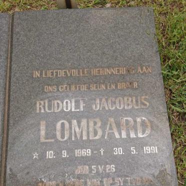 LOMBARD Rudolf Jacobus 1969-1991