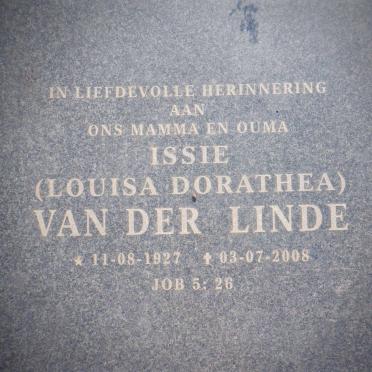 LINDE Louisa Dorathea, van der 1927-2008
